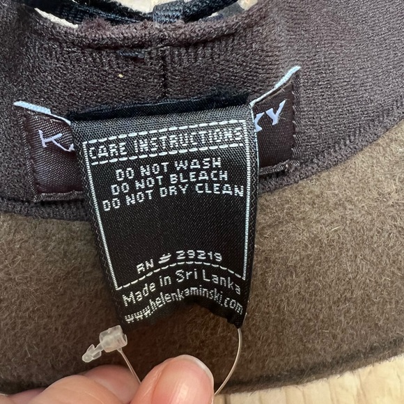 NWT Helen Kaminski Enzo Clove/Brandy Brown Felt Fur Fedora Hat - Picture 9 of 16